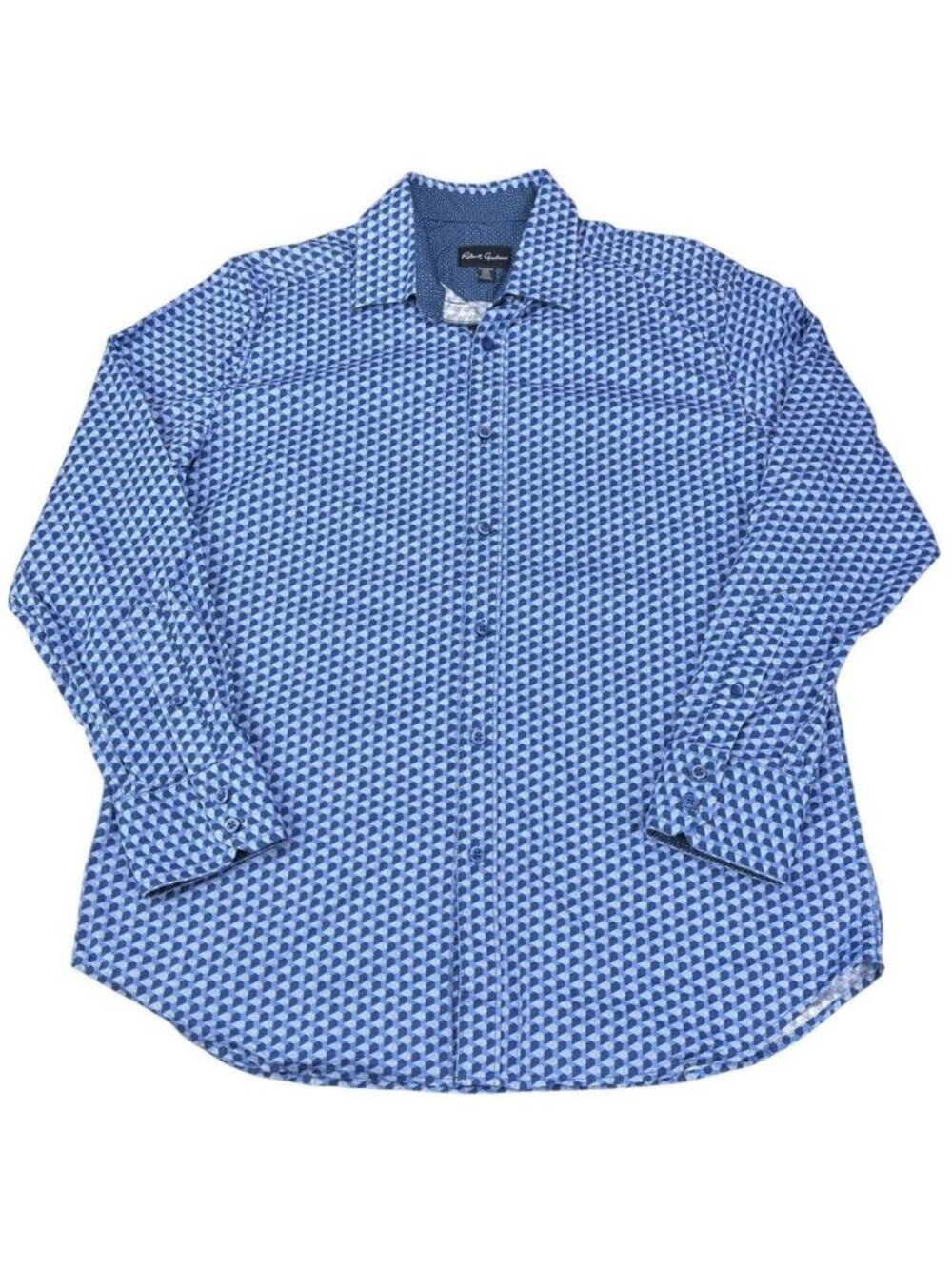 ROBERT GRAHAM Long Sleeve Button Down Shirt Men's Size Medium Blue